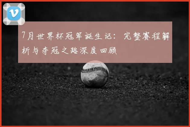 7月世界杯冠军诞生记：完整赛程解析与夺冠之路深度回顾